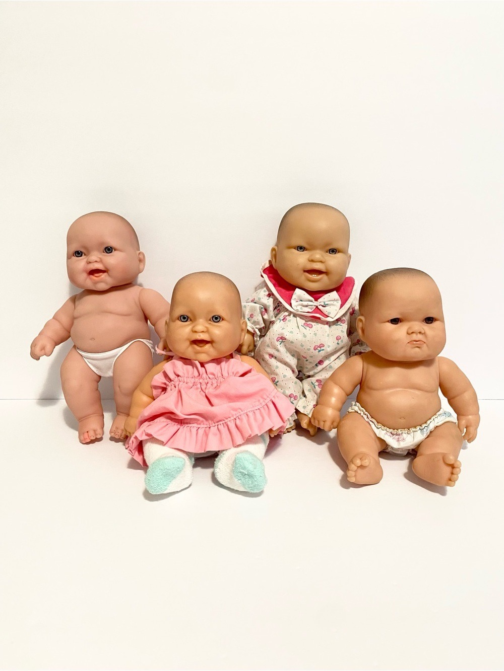 Berenguer Chubby Lifelike Baby Doll Lot of 4 Ready To Cry Open Mouth Tooth 10”